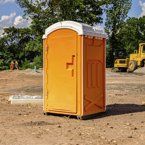 how often are the portable restrooms cleaned and serviced during a rental period in Gladeville TN